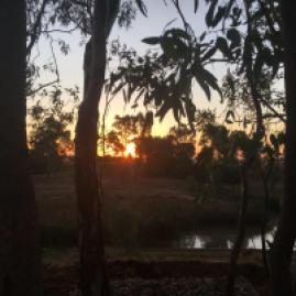 Sunset at Broken Creek Bush Camp