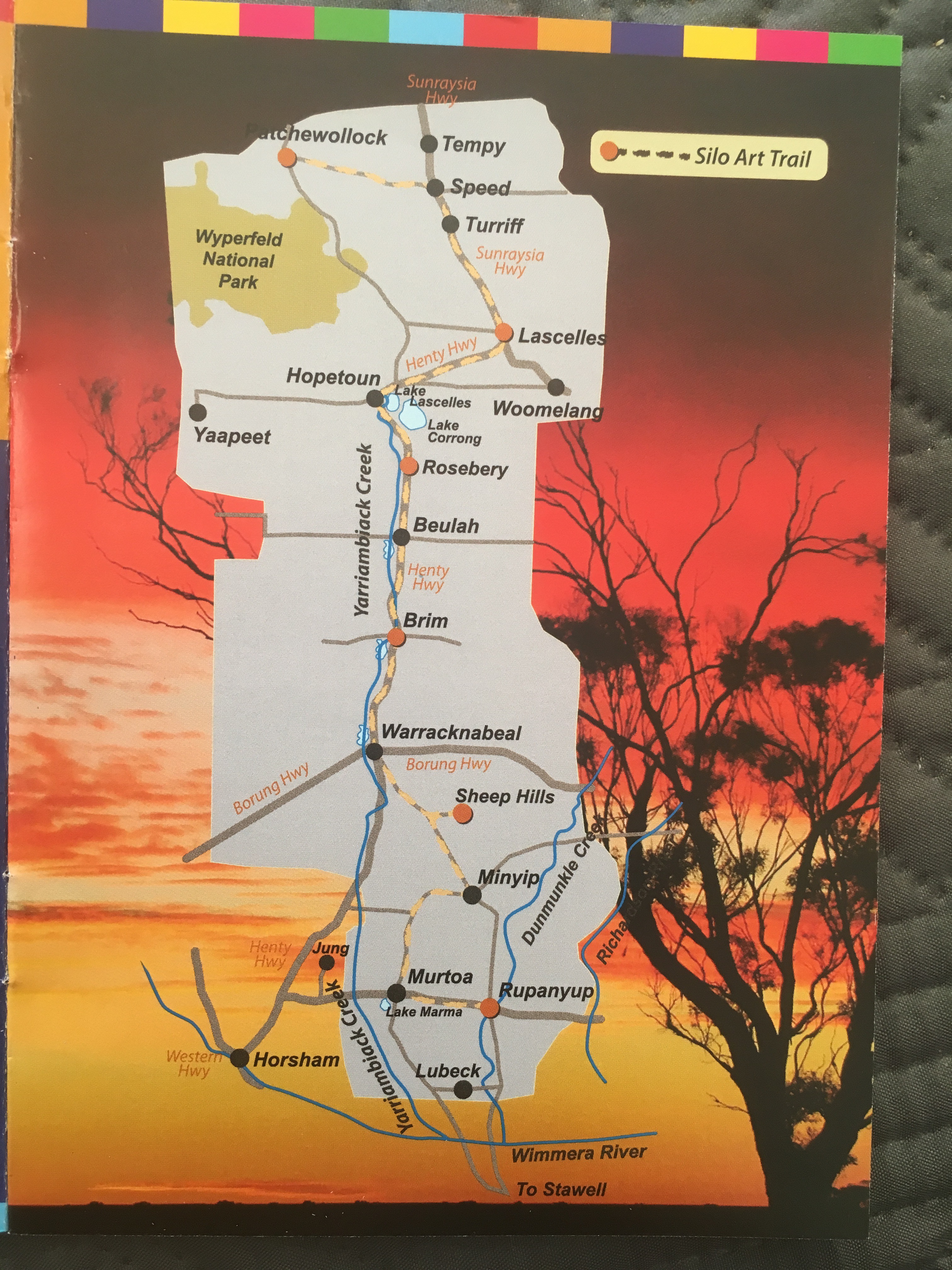 Map of Western Victoria Silo Art Trail